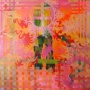 Tina Lojenburg - Acryl auf Leinwand - Flammenquadrat - 100 x 100 cm