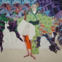 Tina Lojenburg - Acryl auf Leinwand - Pfauenmann - 200 x 200 cm