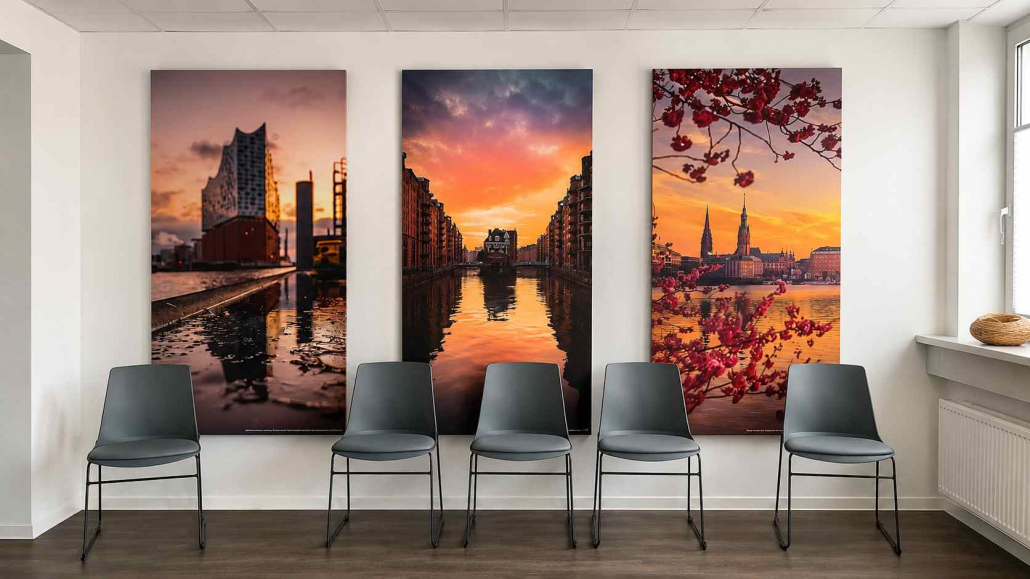 Asklepios Tagesklinik Gross Borstel -Therapieraum mit Hamburg-Motiven Asklepios Tagesklinik Gross Borstel - Therapieraum mit wunderschönen Hamburg Motiven