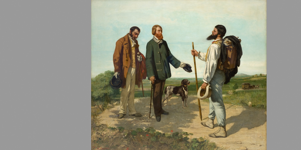 Gemälde - Künstler Gustave Courbet - Die Begegnung 1854 - © Musée Fabre de Montpellier Méditerranée